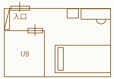 シングルルーム見取り図