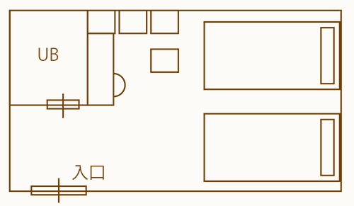 ツインルーム見取り図